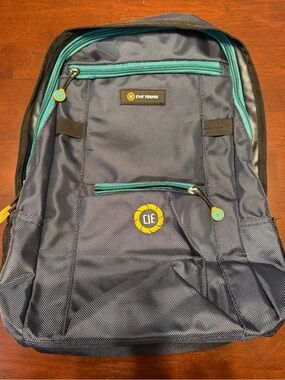 Men's‎ Navy Backpack with Teal Accents
